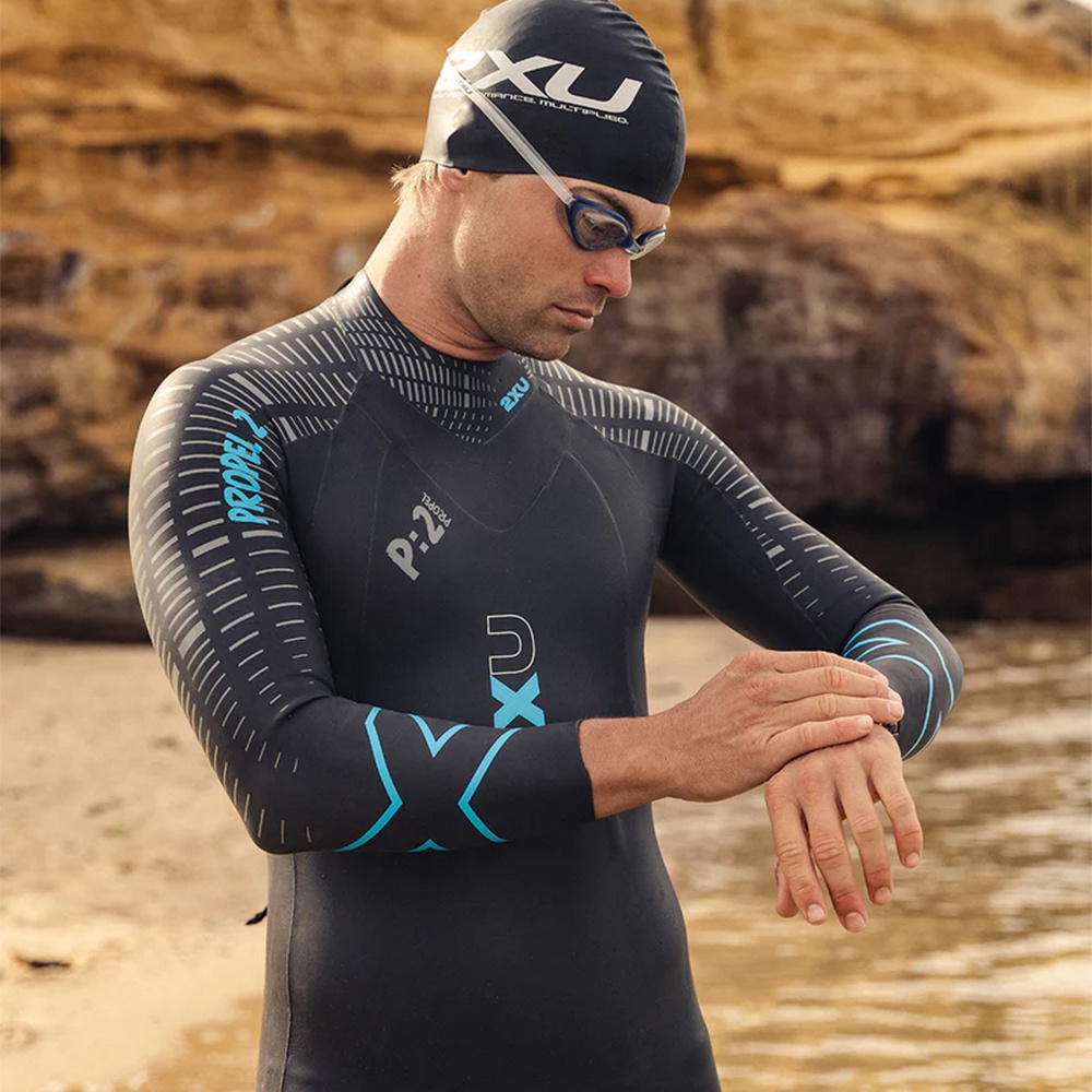 2026 2XU Mens P:2 Propel Swim Wetsuit MW4990c - Black / Aloha